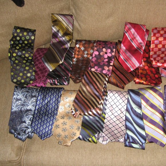 ❤️25 LOT TED BAKER Neckties Ties Paisley Stripe Polka Dot Retro Collector Lot - Picture 6 of 14
